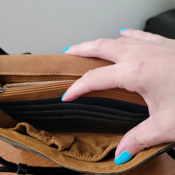 NWT Patricia Nash Laurentina Italian Folklore Blue Floral Print Leather Purse - Picture 7 of 16